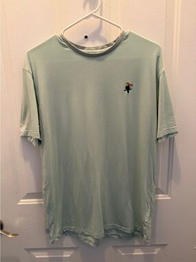 Eubi Toucan Embroidered Bamboo Blend T-Shirt Mint Green Men’s Large